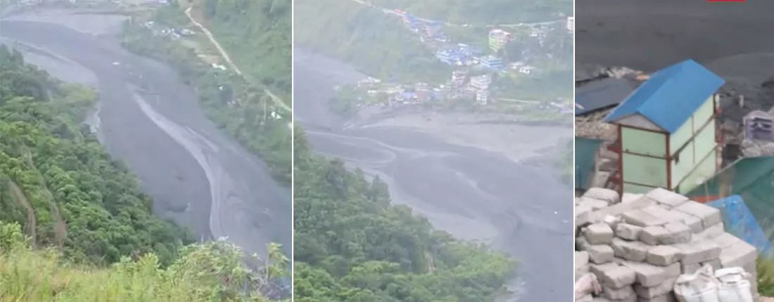‘भोटेकोशीकै पारामा’ उर्लिएको बुढीगण्डकी : चुमनुब्रीमा बाढीको विनाश